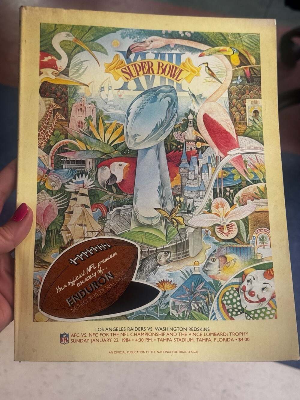 1984 Official Super Bowl XVIII Game Program (Raiders vs. Redskins)